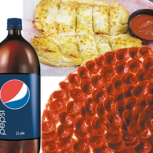 $3 Off LG Pizza, Garlic Cheese Bread & 2 liter